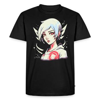 Fille chaude comme moi, Art de fille d’anime - T-shirt Premium bio Homme - noir - Devant - Nico (187cm)