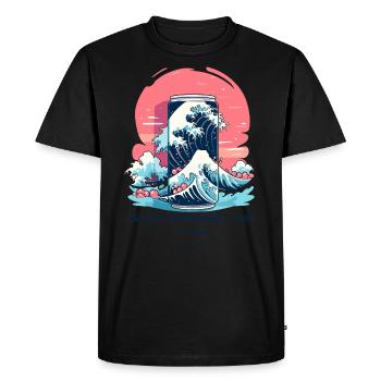Japanese Display: Drink Kanagawa Soda - Men's Premium Organic T-Shirt - black - Front - Nico (187cm)