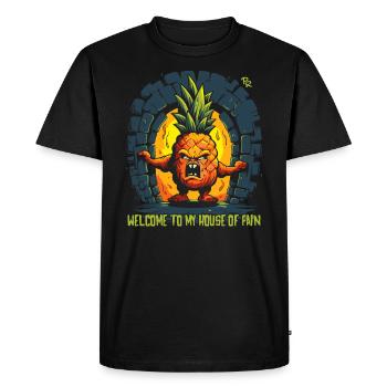 Welcome to the Dungeon of Pain: Pineapple - Men's Premium Organic T-Shirt - black - Front - Nico (187cm)