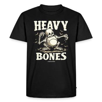 Squelette épais avec des os massifs - T-shirt Premium bio Homme - noir - Devant - Nico (187cm)