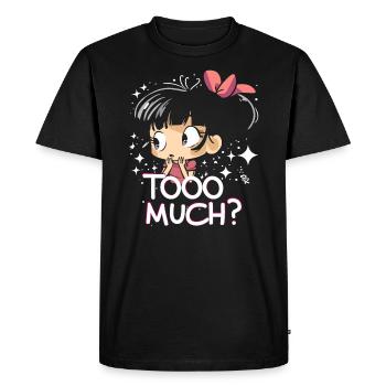 Trop, fille d’anime mignonne - T-shirt Premium bio Homme - noir - Devant - Nico (187cm)