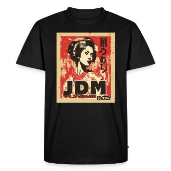 Geisha aime le tuning de voiture JDM - T-shirt Premium bio Homme - noir - Devant - Nico (187cm)