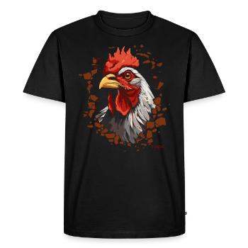 Mur fissuré avec robinet - T-shirt Premium bio Homme - noir - Devant - Nico (187cm)