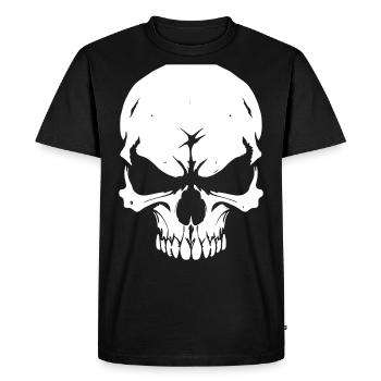 Crâne - T-shirt Premium bio Homme - noir - Devant - Nico (187cm)