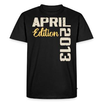 Anniversaire 11 Ans Avril 2013 Cadeau Anniversaire - T-shirt Premium bio Homme - noir - Devant - Nico (187cm)