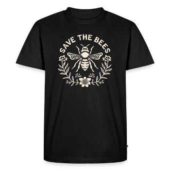 Sauver les abeilles save the bees - T-shirt Premium bio Homme - noir - Devant - Nico (187cm)