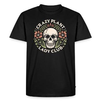 Crazy plant lady club - Men's Premium Organic T-Shirt - black - Front - Nico (187cm)