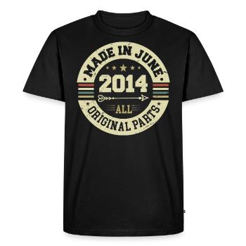 Juin 2014 Cadeau d’anniversaire Juin 2014 Juin 2014 - T-shirt Premium bio Homme - noir - Devant - Nico (187cm)