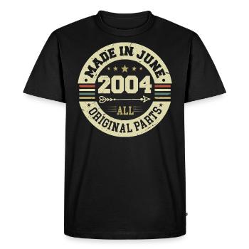 June 2004 Birthday Present June 2004 June 2004 - Men's Premium Organic T-Shirt - black - Front - Nico (187cm)