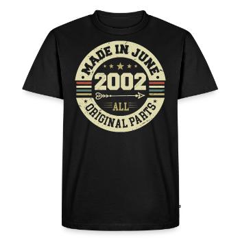June 2002 Birthday present June 2002 June 2002 - Men's Premium Organic T-Shirt - black - Front - Nico (187cm)