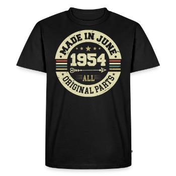 June 1954 Birthday Present June 1954 June 1954 - Men's Premium Organic T-Shirt - black - Front - Nico (187cm)