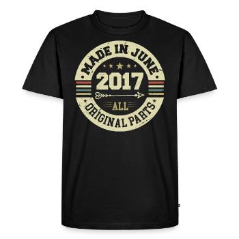 June 2017 Birthday Present June 2017 June 2017 - Men's Premium Organic T-Shirt - black - Front - Nico (187cm)