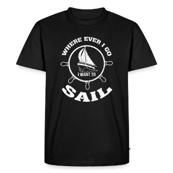 Naviguer peu importe où vous voulez naviguer - T-shirt Premium bio Homme - noir - Devant - Nico (187cm)