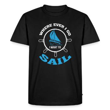 Naviguer peu importe où vous voulez naviguer - T-shirt Premium bio Homme - noir - Devant - Nico (187cm)