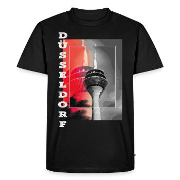 Düsseldorf Skyline TV Tower Allemagne Ville - T-shirt Premium bio Homme - noir - Devant - Nico (187cm)