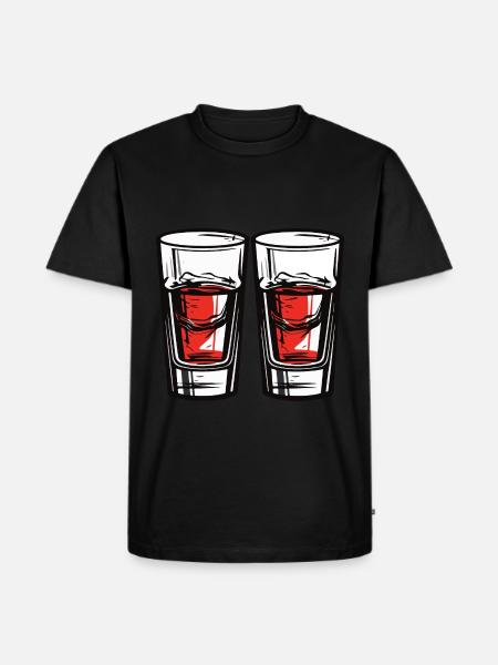 Tequila Glass - Men's Premium Organic T-Shirt - black