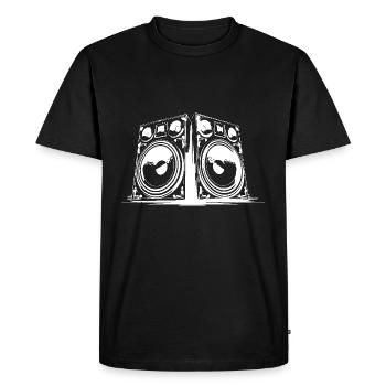Boîtes à Musique Basse - T-shirt Premium bio Homme - noir - Devant - Nico (187cm)