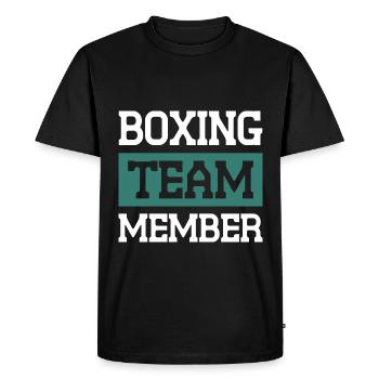 Boxing Team - Men's Premium Organic T-Shirt - black - Front - Nico (187cm)