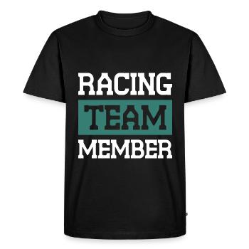 Équipe de course - T-shirt Premium bio Homme - noir - Devant - Nico (187cm)