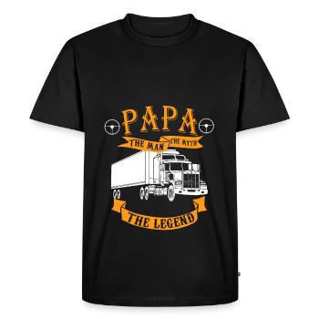 Cadeau papa camionneur camionneur - T-shirt Premium bio Homme - noir - Devant - Nico (187cm)