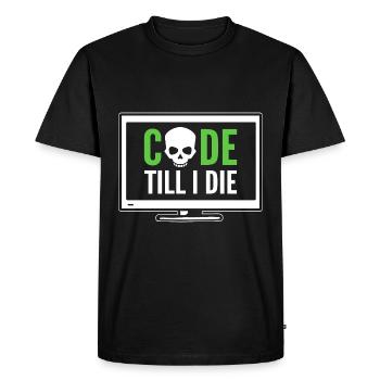 Computer Programmer Computer Specialist - Men's Premium Organic T-Shirt - black - Front - Nico (187cm)