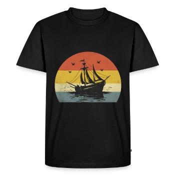 Pédalo rétro - T-shirt Premium bio Homme - noir - Devant - Nico (187cm)
