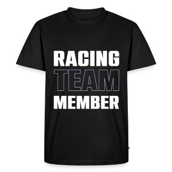 Équipe de course - T-shirt Premium bio Homme - noir - Devant - Nico (187cm)
