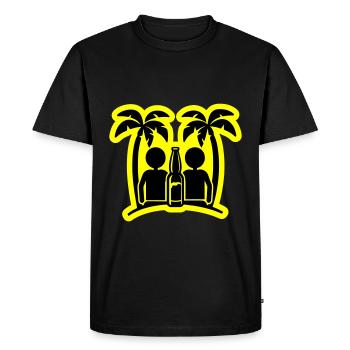 Island Beach Party Drinking - Men's Premium Organic T-Shirt - black - Front - Nico (187cm)