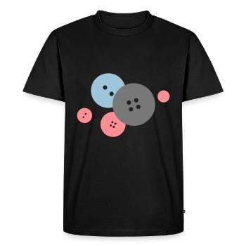 Des boutons pour tous - T-shirt Premium bio Homme - noir - Devant - Nico (187cm)