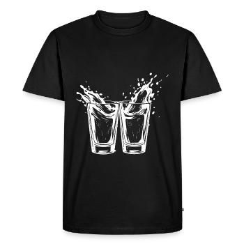 Tequila Glass - Men's Premium Organic T-Shirt - black - Front - Nico (187cm)