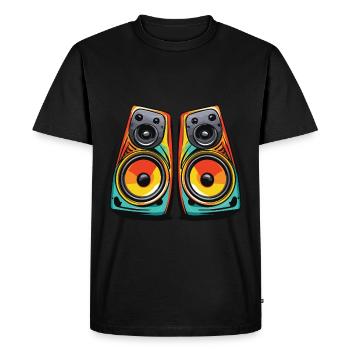 Boîtes à musique pour basse - T-shirt Premium bio Homme - noir - Devant - Nico (187cm)