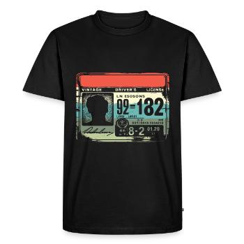 Rétro permis de conduire École de conduite examen Conducteurs - T-shirt Premium bio Homme - noir - Devant - Nico (187cm)