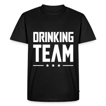 Équipe de consommation d’alcool - T-shirt Premium bio Homme - noir - Devant - Nico (187cm)