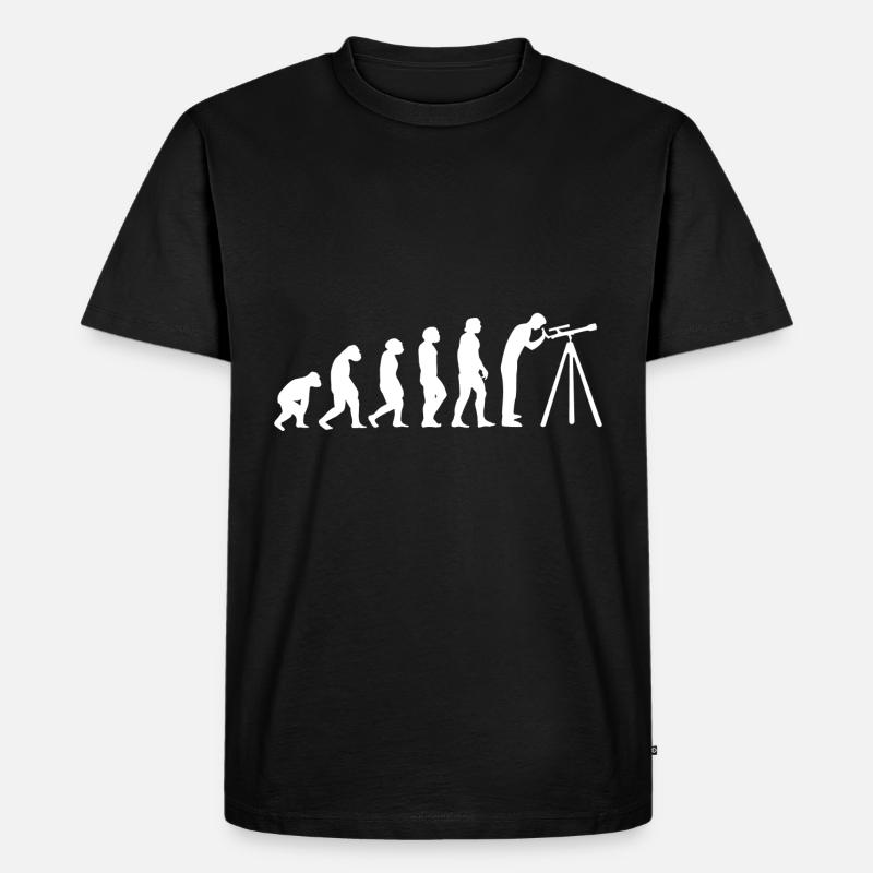 Evolution de l'astronomie - T-shirt Premium bio Homme - noir