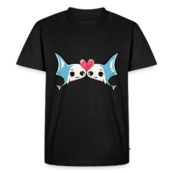 Ray In Love Valentine's Day - Men's Premium Organic T-Shirt - black - Front - Nico (187cm)