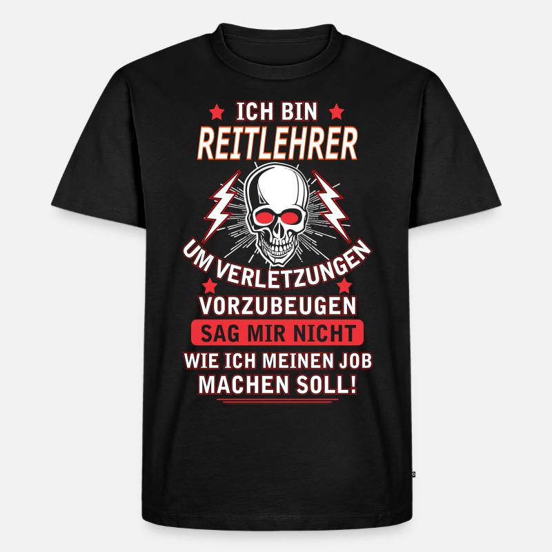REITLEHRER - Männer Premium Bio T-Shirt - Schwarz