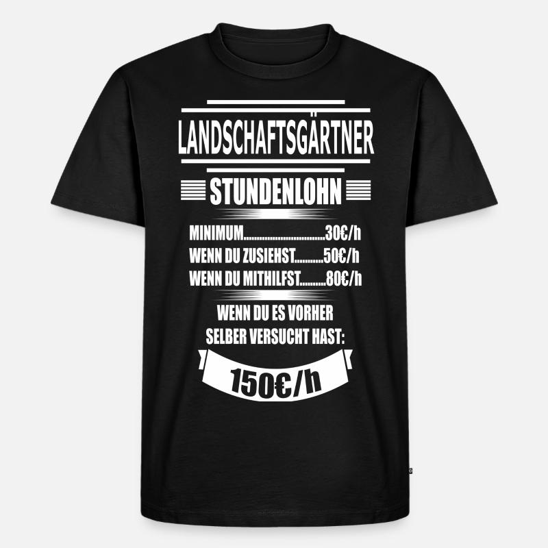 LANDSCHAFTSGÄRTNER - Männer Premium Bio T-Shirt - Schwarz