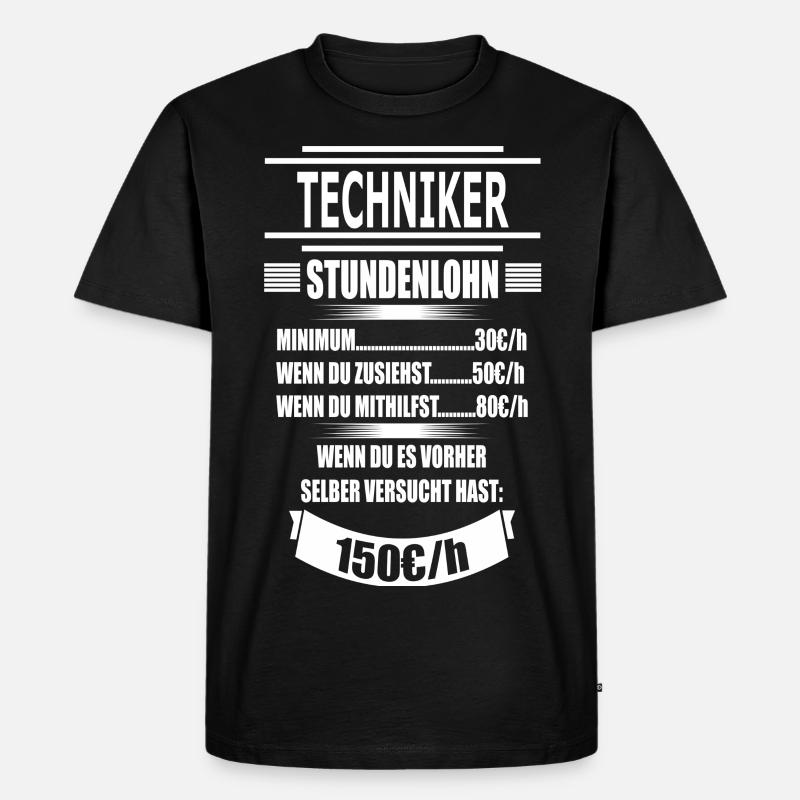 TECHNIKER - Männer Premium Bio T-Shirt - Schwarz