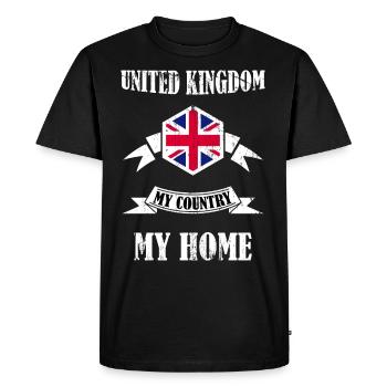 Angleterre Royaume-Uni Royaume-Uni cadeau - T-shirt Premium bio Homme - noir - Devant - Nico (187cm)