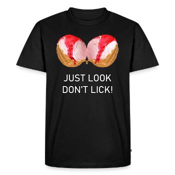 Boobs de crème glacée - T-shirt Premium bio Homme - noir - Devant - Nico (187cm)