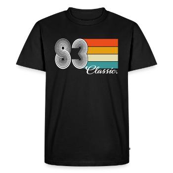 1983 Édition limitée, 1983 Gif d’anniversaire classique - T-shirt Premium bio Homme - noir - Devant - Nico (187cm)