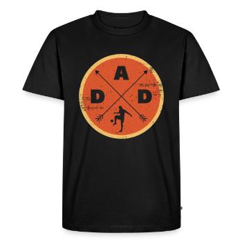 Cadeau Homme Football Papa Humoristique Foot - T-shirt Premium bio Homme - noir - Devant - Nico (187cm)