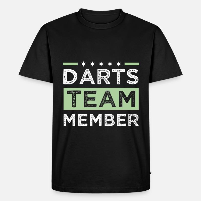 Darts Team - Männer Premium Bio T-Shirt - Schwarz