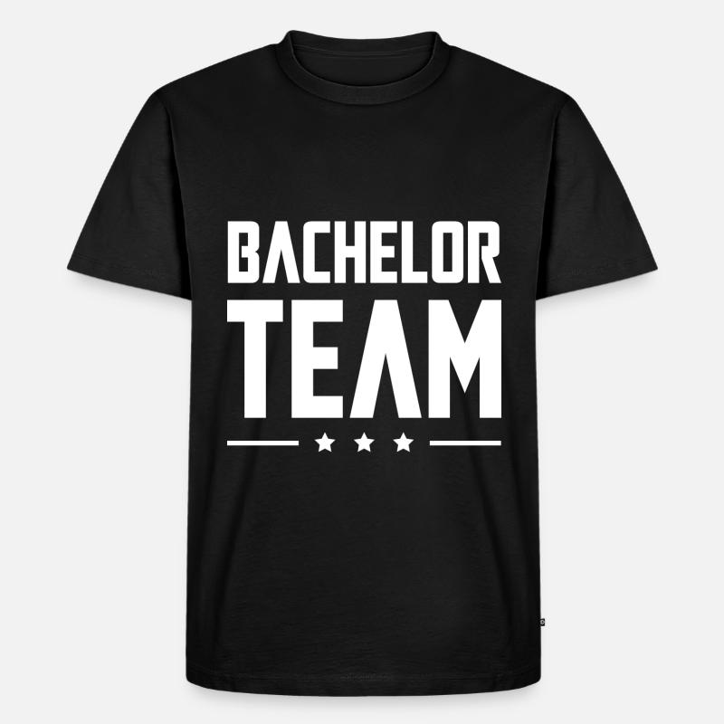 Bachelor Team - Männer Premium Bio T-Shirt - Schwarz