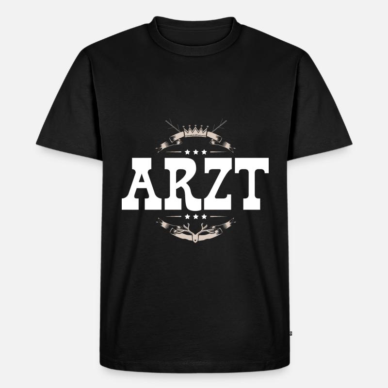 Arzt Beruf - Männer Premium Bio T-Shirt - Schwarz