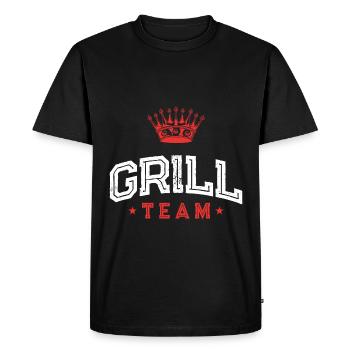 Grill Team - Men's Premium Organic T-Shirt - black - Front - Nico (187cm)
