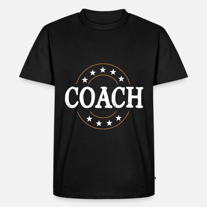 Coach Trainer - Männer Premium Bio T-Shirt - Schwarz