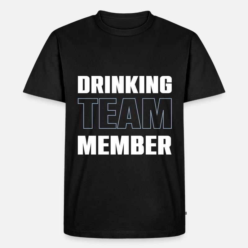 Drinking Team - Männer Premium Bio T-Shirt - Schwarz