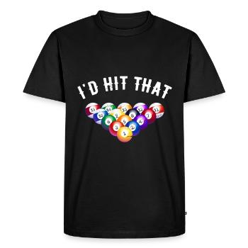 Id Hit That Billard Player Pool Billard Snooker Po - Men's Premium Organic T-Shirt - black - Front - Nico (187cm)