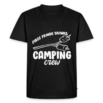 Camping campfire saying - Men's Premium Organic T-Shirt - black - Front - Nico (187cm)